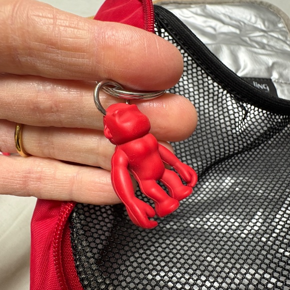 bag lunch KIPLING red nylon 8x9x5 crossbody adjustable strap insulated - Picture 11 of 13